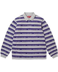 Supreme - Old English Stripe L/S Polo "Fw26 - Lyst