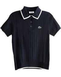 Lacoste - Short Sleeve Polo Collar Golf Sweater Flour" Af9430 Hhw" - Lyst