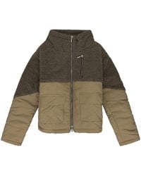 Rhude - Two-Tone Zip-Up Sherpa Jacket Rhdmotw0053 Brn" - Lyst