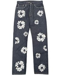 DENIM TEARS - Levi's 501 Rhinestone Cotton Wreath Logo Jeans "Selvedge - Lyst