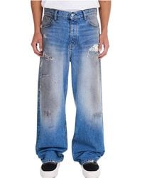 NAHMIAS - Dirty Wash Baggy Denim Jeans "Dirty Wash" D5 P43 425" - Lyst