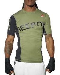 Reebok - Train Like A Fighter Short Sleeve Compression Top "Canyon" Aj9079" - Lyst