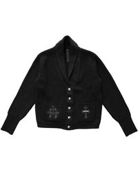 Chrome Hearts - Leather Triple Cross Patch Cardigan Sweater Chrm0526" - Lyst