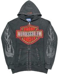 Murd333r.fm - Chop333R Rhinestone Logo Hooded Sweatshirt "Og Multi" Mfmchsog" - Lyst