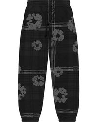DENIM TEARS - Plaid Cotton Wreath Sweatpants Dt384" - Lyst