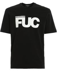DSquared² - Fuc Print Graphic Cotton T-Shirt S71Gd0903 S22507 900" - Lyst