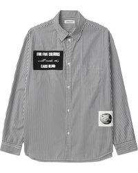 Undercover - Striped Shirt With Patches Up1E44062" - Lyst