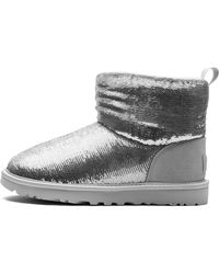 UGG - Classic Mini Boot "Mirror Ball" 1151291 Slvr" - Lyst