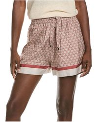 Brunello Cucinelli - Silk Patterned Shorts Brun453" - Lyst