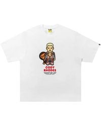 A Bathing Ape - Wwe Cody Rhodes Baby Milo Relaxed Fit T-Shirt Bpte0002We Wht" - Lyst