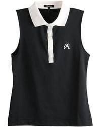 Malbon Golf - Claudia Sleeveless Polo Mw 0015 Blk" - Lyst