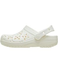 Crocs™ - Classic Clog "Floral Cut-Out Chalk" 210927 0Wv" - Lyst