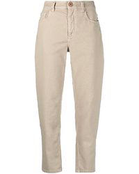 Brunello Cucinelli - Cotton Tapered Trousers "Cold" Brun1311" - Lyst
