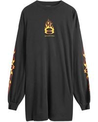 Balenciaga - Burning Unity Long Sleeve T-Shirt 796917 Tqvw6 1134" - Lyst