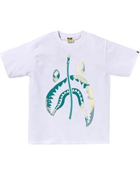 A Bathing Ape - Tie Dye Twist Shark T-Shirt 1L30 110 044" - Lyst