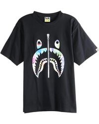 A Bathing Ape - Art Camo Shark T-Shirt 1L80110037 Blk" - Lyst