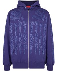 Supreme - Rhinestone Zip Up Hooded Sweatshirt "Ss22 - Lyst