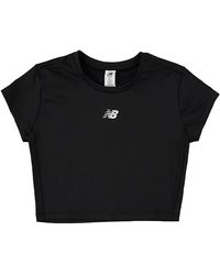 New Balance - Harmony Fitted T-Shirt Wt51134Bk" - Lyst