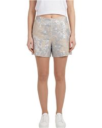 Brunello Cucinelli - Embellished Linen Shorts "Naturale" Brun1433" - Lyst