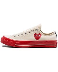 Converse - Cdg X Chuck Taylor 70 Lo "Comme Des Garcons Play Egret Midsole" A01796C" - Lyst