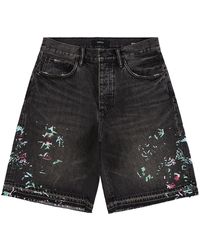 Purple Brand - Splatter Embroidery Denim Shorts P059 Ubsb226" - Lyst