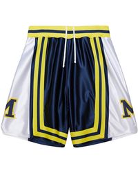 Mitchell & Ness - Dark Shorts "Ncaa Michigan Wolverines 1989" Bt10771 Umiasbl" - Lyst