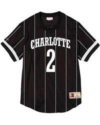 Mitchell & Ness - Nba Larry Johnson Name & Number Mesh Crewneck Shirt "Charlotte Hornets - Lyst
