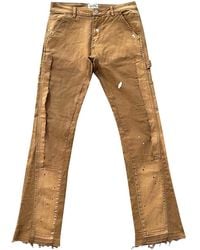 Triple Sevens - Flared Denim Jeans "Khaki" Ts7038" - Lyst