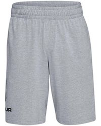 Under Armour - Sportstyle Cotton Shorts "Steel Light Heather 1329300 035" - Lyst