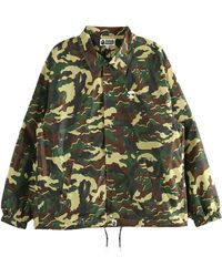 A Bathing Ape - Glitch Woodland Camo Coach Jacket 1M30140303 Grn" - Lyst