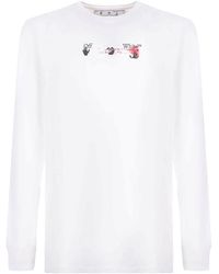 Off-White c/o Virgil Abloh - Arrow Logo-Print Long-Sleeve T-Shirt Omab001F21Jer0050132" - Lyst