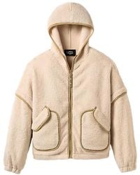 UGG - Mariella Fluff Zip Hoodie "Cream" 1173191-Crm" - Lyst