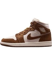 Nike - Air 1 Mid "Light British Tan Chalk" Bq6472 203" - Lyst