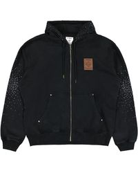 CASABLANCA - La Prémonition Crystal Embellished Zip Hooded Sweatshirt Ms25 Jtp 343 01" - Lyst