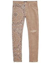 Purple Brand - Corduroy Bandana Print Jeans P001 Cbpo222" - Lyst
