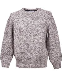 Brunello Cucinelli - Cashmere Blend Crew Neck Sweater "Ecru" Brun506" - Lyst