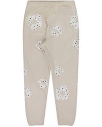 DENIM TEARS - Rhinestone Cotton Wreath Sweatpants "Cream" Dt681" - Lyst