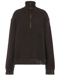 Maison Margiela - Wool Quarter-Zip Sweater S51Hl0040M13227143F" - Lyst