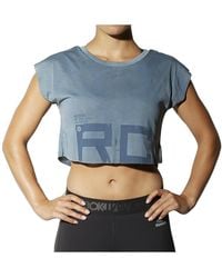 Reebok - Combat Spray Dye Crop T-Shirt "Stonewashed" Bk2370" - Lyst