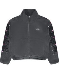 Sp5der - Webstone Teddy Zip-Up Fleece Jacket "Slate" 600" - Lyst