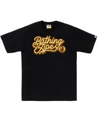 A Bathing Ape - Bathing Ape Script Logo T-Shirt 089" - Lyst