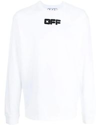 Off-White c/o Virgil Abloh - Logo-Print Long-Sleeve Top "Arrows Font" Omab064F21Jer0050110" - Lyst
