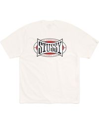 Stussy - Champion Oval Tee Pigment Dyed "Natural" Stus260" - Lyst