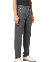 Brunello Cucinelli - Straight-Leg Trousers "Charcoal" Me245C3080_C1482" - Lyst