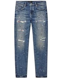 Purple Brand - P001 Plaid Paint Repair Jeans "Mid" P001 Pipr426" - Lyst