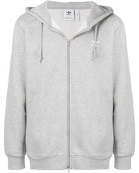 adidas - Trefoil Fleece Fullzip Hoodie "Medium Heather" Dn6015" - Lyst