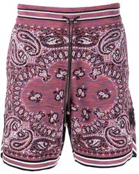 Amiri - Space Dye Bandana Shorts Ps23Mkb004 510" - Lyst