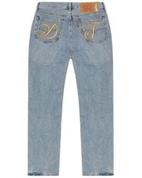 DENIM TEARS - Dt Metallic Script 501 "Light Wash" Dt397" - Lyst
