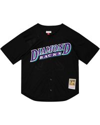 Mitchell & Ness - Authentic Bp Jersey Button Front "Mlb Diamondbacks 1999 Luis Gonzalez" Abbf3094 Adi99Lgoblck" - Lyst