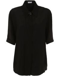Brunello Cucinelli - Silk Relaxed Shirt "Nero" Brun1290" - Lyst